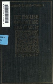 The English Mail-coach And Joan Of Arc