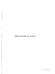 Essays, Criticisms And Reviews