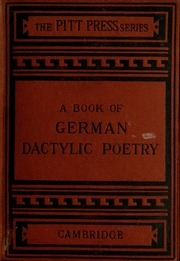 A Book Of German Dactylic Poetry
