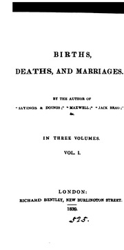 Births, Deaths, And Marriages