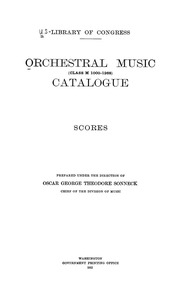 Orchestral Music (class M 1000-1268) Catalogue. Scores