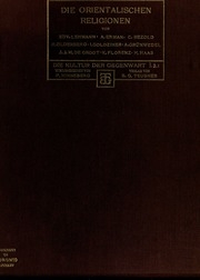 Die Orientalischen Religionen