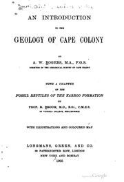 An Introduction To The Geology Of Cape Colony