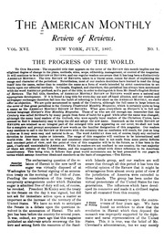 The American Monthly Review Of Reviews