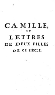Camille Ou Lettres De Deux Filles De Ce Siecle