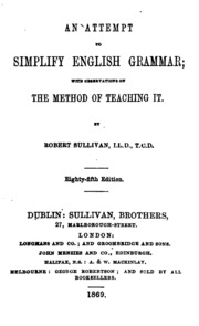 An Attempt To Simplify English Grammar