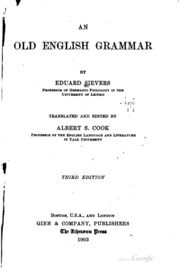 An Old English Grammar