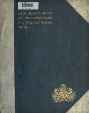 Early Printed Books And Manuscripts..