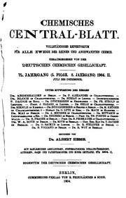 Chemisches Zentralblatt. Vollständiges Repertorium für alle Zweige der Reinen und angewandten Chemie