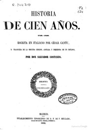 Historia de cien años : 1750-1850