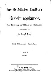 Enzyklopädisches Handbuch der Erziehungskunde