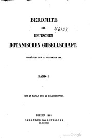 Berichte Der Deutschen Botanische Gesellschaft