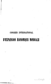 Congrès international d'expansion économique mondiale tenu à Mons du 24 au 28 septembre 1905