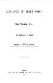 Catalogue Of Greek Coins: Macedonia, Etc