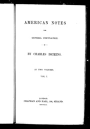 American Notes For General Circulation
