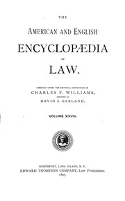 The American And English Encyclopedia Of Law