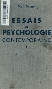 Essais De Psychologie Contemporaine
