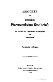 Berichte Der Deutschen Pharmaceutischen Gesellschaft