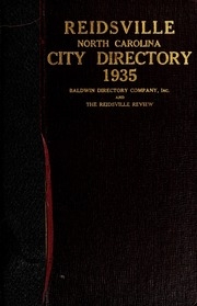 Baldwin's And Review's Reidsville, North Carolina City Directory [1935]