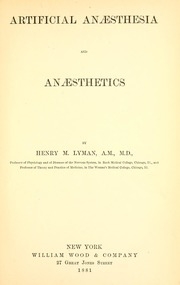 Artificial Anesthesia And Anesthetics