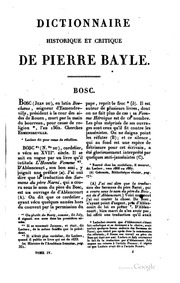 Dictionnaire Historique Et Critique / 5. Ce - Do