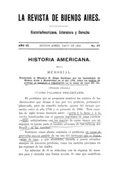 La Revista de Buenos Aires; historia americana, literatura, derecho y variedades