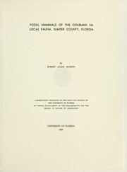 Fossil Mammals Of The Coleman Ila Local Fauna Sumter County Florida.