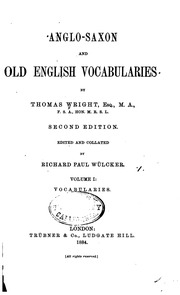 Anglo-saxon And Old English Vocabularies