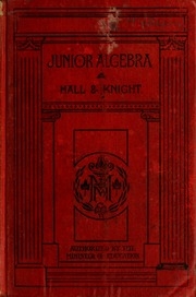 Junior Algebra For Schools Containing A Full Treatment Of Graphs With Answers
