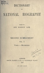 The Dictionary Of National Biography : Founded In 1882 By George Smith