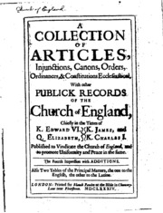A Collection Of Articles, Injunctions, Canons, Orders, Ordinances, And ...