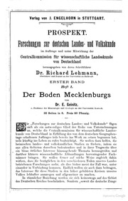 Forschungen Zur Deutschen Landeskunde
