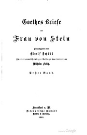 Goethes Brief An Frau Von Stein