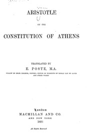 Aristotle On The Constitution Of Athens