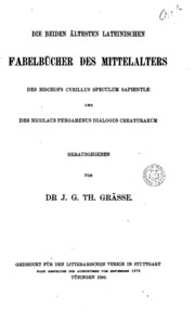 Die beiden ältesten lateinischen fabelbücher des mittelalters: