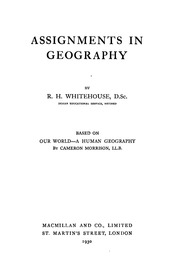 Assignments In Geography