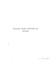 English Prose Writings Of John Milton,