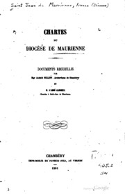Chartes du diocèse de Maurienne, Documents recueillis