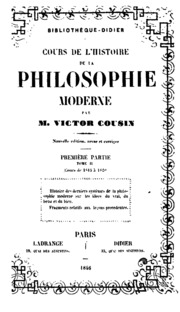 Cours De L'histoire De La Philosophie Moderne