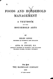 Foods And Household Management; A Textbook Of The Household Arts
