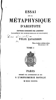 Essai sur la Métaphysique d'Aristote