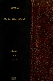 The Black Codes, 1865-1867