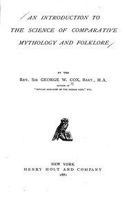An Introduction To The Science Of Comparative Mythology And Folklore