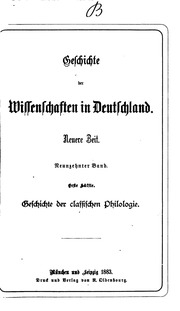 Geschichte Der Classischen Philologie In Deutschland