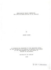 Americanism Versus Communism : The Institutionalization Of An Ideology