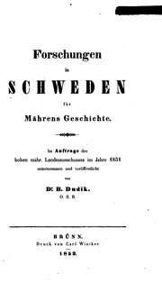 Forschungen in Schweden für Mährens Geschichte