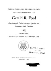 Gerald R. Ford [electronic Resource] : 1975 (in Two Books) : Containing The Public Messages, Speeches, And Statements Of The President