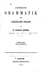 Ausführliche Grammatik der lateinischen Sprache