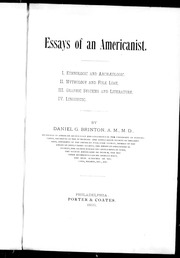 Essays Of An Americanist