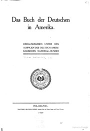 Das Buch Der Deutschen In Amerika